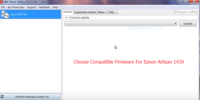 Key Firmware Epson Artisan 1430 Step 4